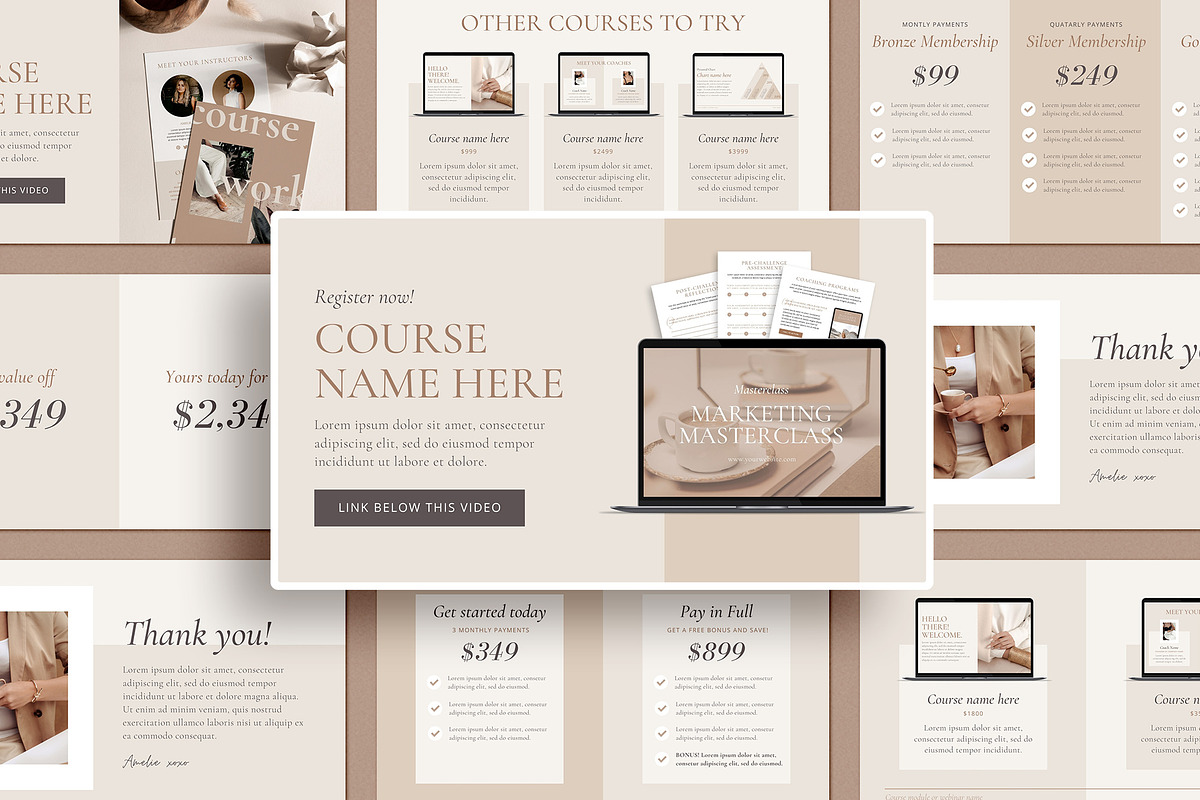 4 in 1 Course Creator Bundle CANVA, a Presentation Template by Studio Loire (Photo 25 of 73)
