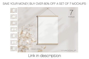 Poster Hanger Mockup PSD JPG I00603