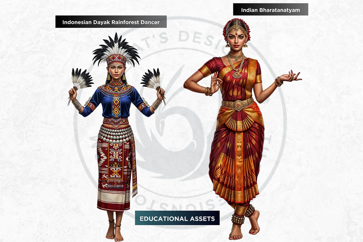 Traditional Folks World Cliparts, a Person Illustration by ThatsDesignArt (Photo 5 of 17)
