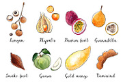 Food watercolor. Fruits and berries, a Food Illustration by irina.vaneeva (Thumbnail 7 of 10)