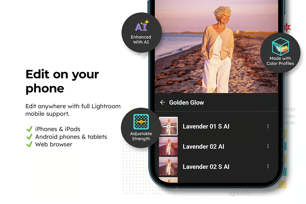 20 Golden Glow Lightroom Presets, a Preset Add-On by skybluecreative (Photo 2 of 12)