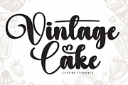 Vintage Cake | Script Font, a Handwritten Font by Scratchones (Thumbnail 1 of 9)