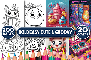 Bold Easy Cute & Groovy Coloring, an Animal Illustration by Design Home