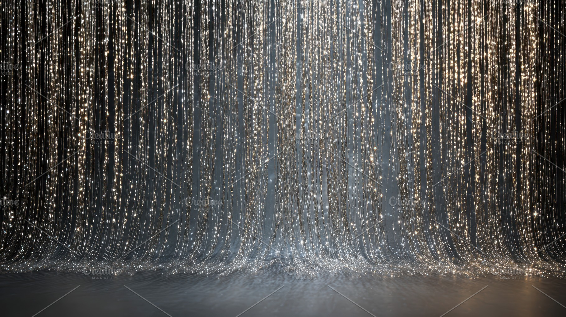 Shimmering curtain of lights creates, a Photo by Pavel_design
