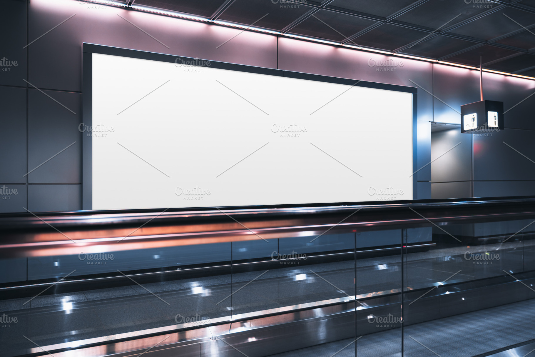 Banner mock-up in airport terminal, a Business Photo by SkyNext