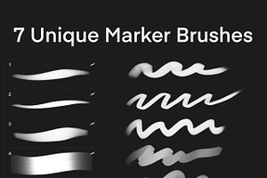 7 Unique Procreate Brush Markers