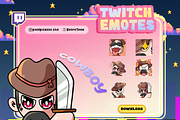 Cowboy Twitch Emotes, an Emoji Icon by Pixel Picasso Studio (Thumbnail 1 of 5)