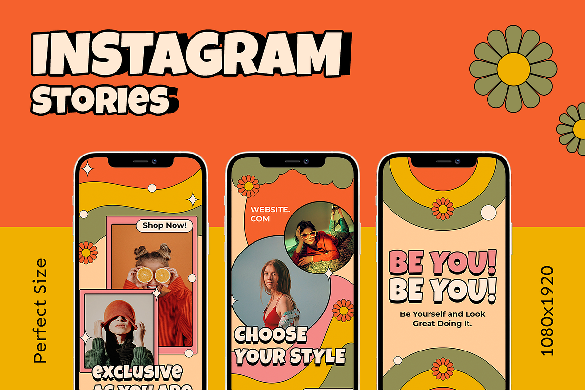 Gruvie Retro Kit Instagram Template, a Social Media Template by Shinra Labs (Photo 2 of 5)