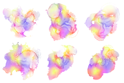 Rainbow Alcohol Ink Shapes, a Texture Graphic by Angela Roze (Thumbnail 2 of 5)