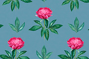 Watercolour illustrations of peonies, a Pattern Graphic by Sundra (Thumbnail 6 of 9)