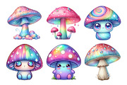 Mushroom Holographic Clipart, an Icon by Daily.Designs (Thumbnail 3 of 6)