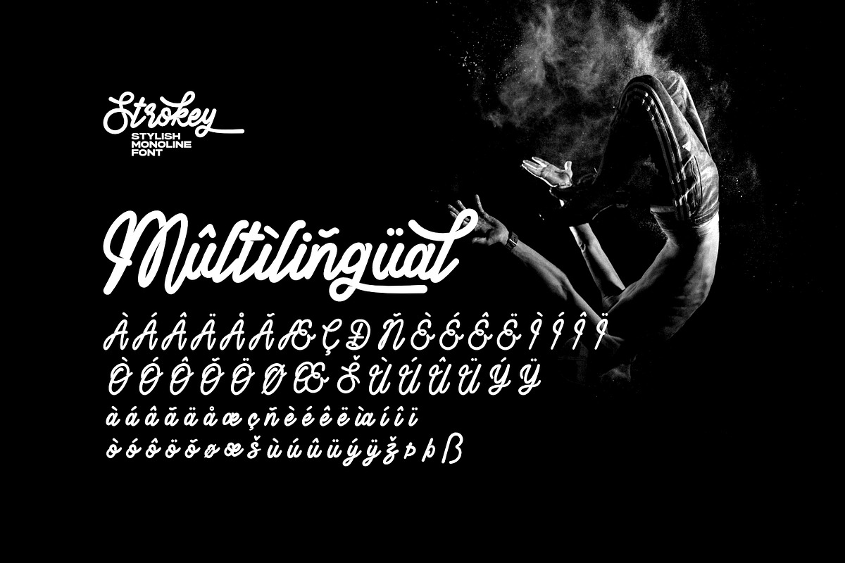 Strokey - Stylish Monoline Font, a Script Font by ikiiko (Photo 7 of 7)