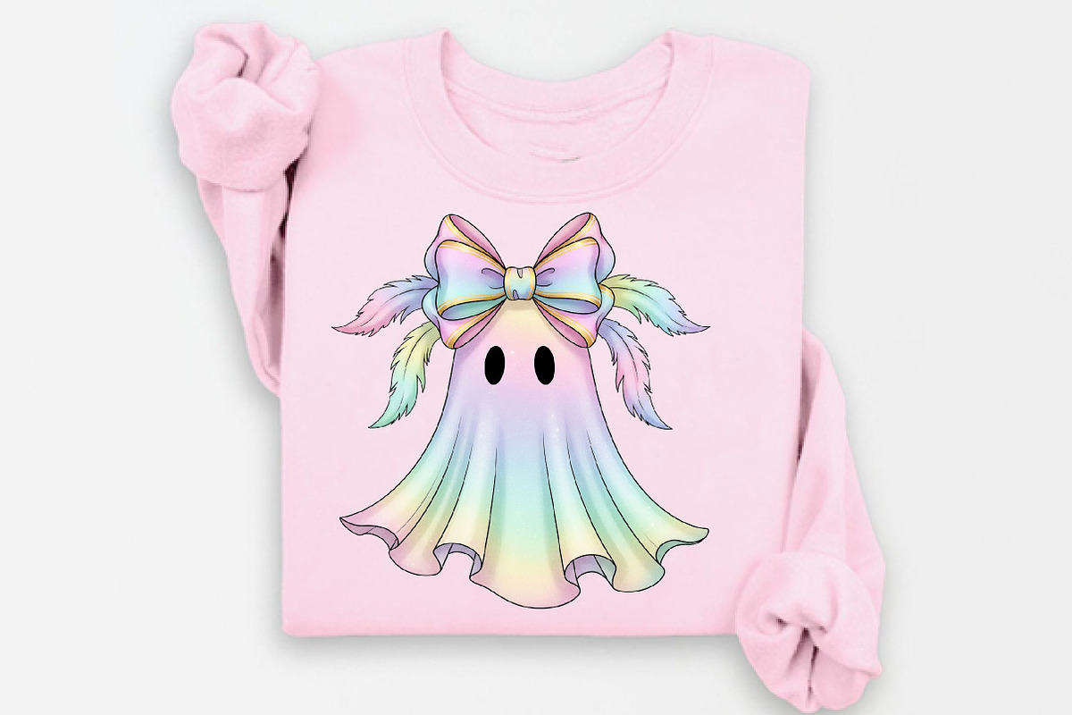 Iridescent Ghost Pumpkin PNG, an Illustration by Watercolor design (Photo 3 of 3)