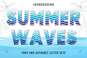 Summer Waves Font, a Symbol Font by Font Craft Studio (Thumbnail 1 of 8)