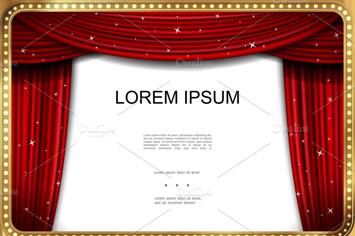 Showtime advertising template, a Decorative Illustration by Microvector