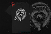 10 Bundle Dark Art Racoon Scary, an Illustration by Morspective (Thumbnail 2 of 7)