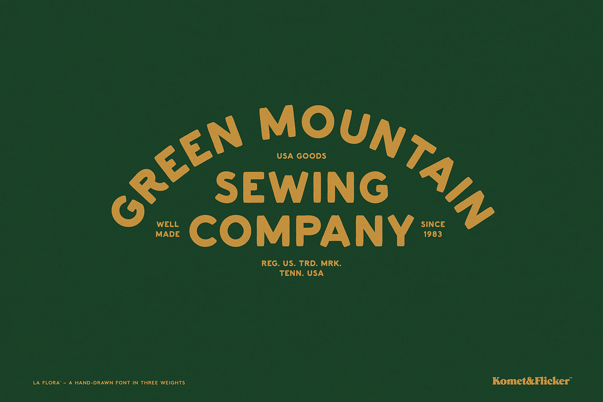 La Flora, a Sans Serif Font by Komet & Flicker (Photo 6 of 15)