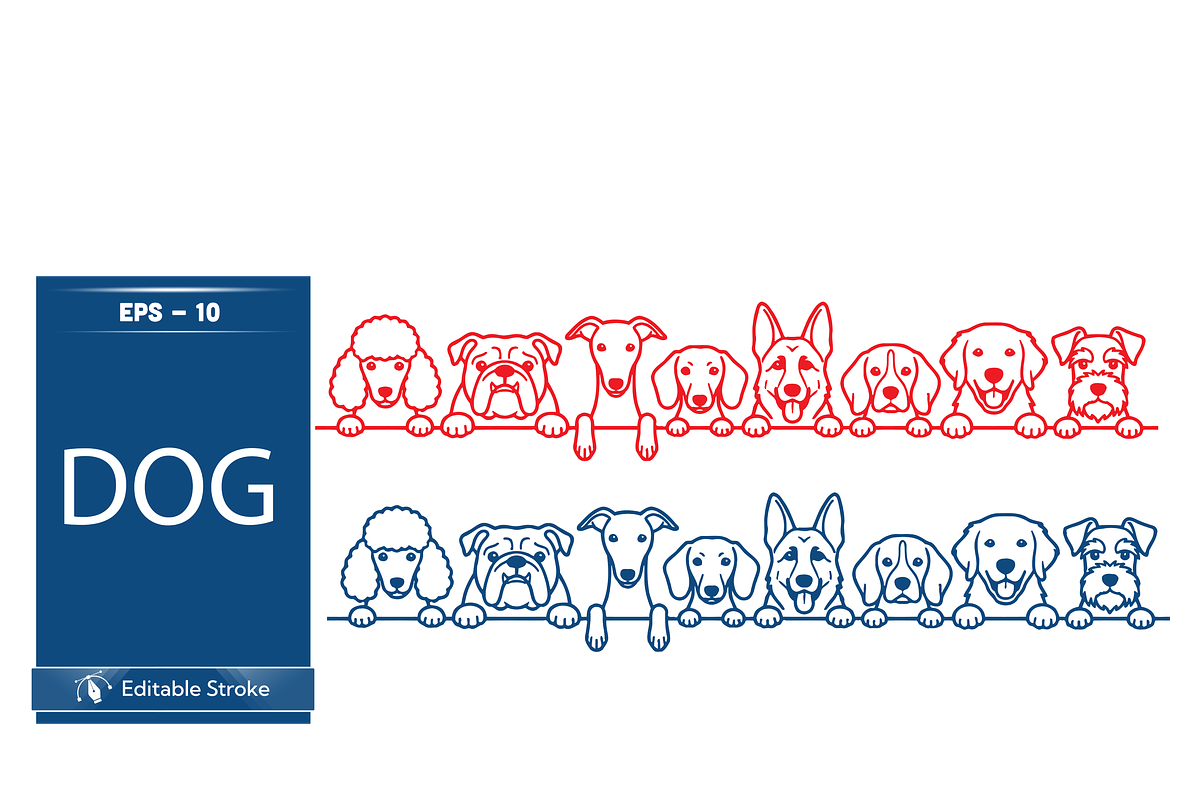 Adorable Dog Line Art Bundle, an Empty State Illustration by CarWrap design (Photo 2 of 3)