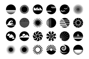 Sun Vector Logo Icon Collection