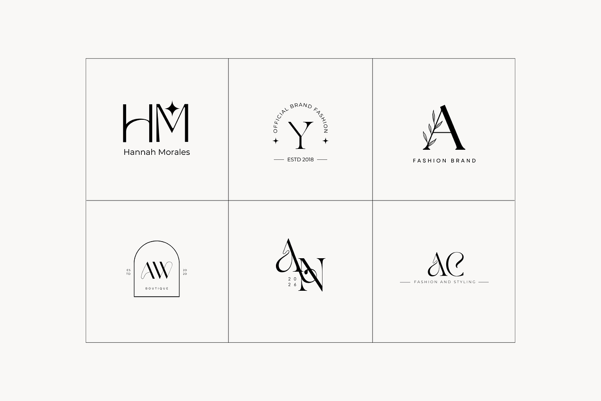 Monogram Logo Kit Templates Vol.6, a Branding & Logo Template by Studio ...