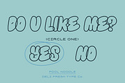 Pool Noodle: A Bubble Letter Font, a Handwritten Font by DeliFreshTypeCo. (Thumbnail 5 of 7)