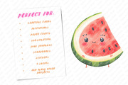 Summer Juicy Watermelon Clipart, an Illustration by Watercolor design (Thumbnail 11 of 11)