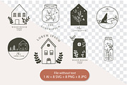 House minimal logo design template, a Branding & Logo Template by Piixypeach (Thumbnail 3 of 7)
