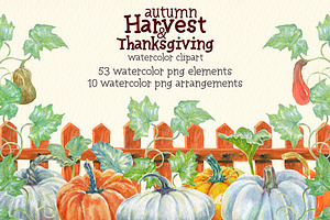 Watercolor Harvest&thanksgiving