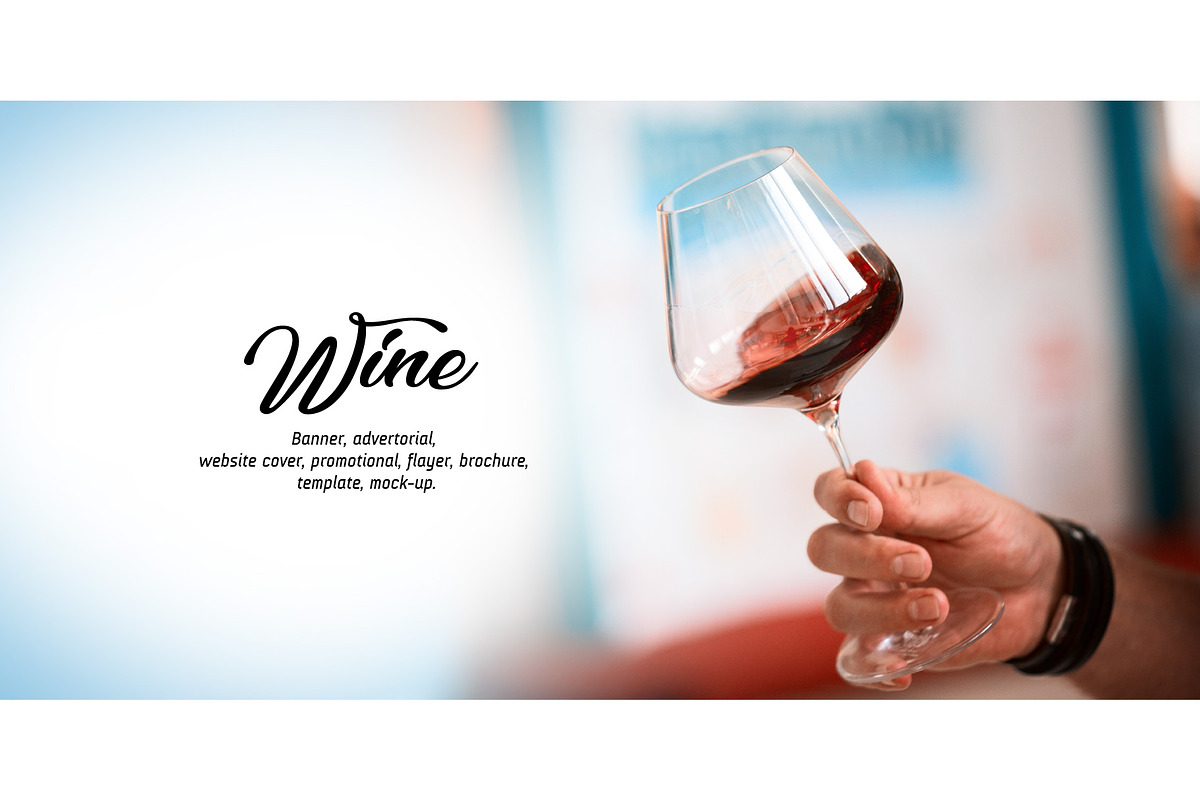 Rose Wine Glass - Banner Vector 008, a Templates & Theme by Fenea Silviu