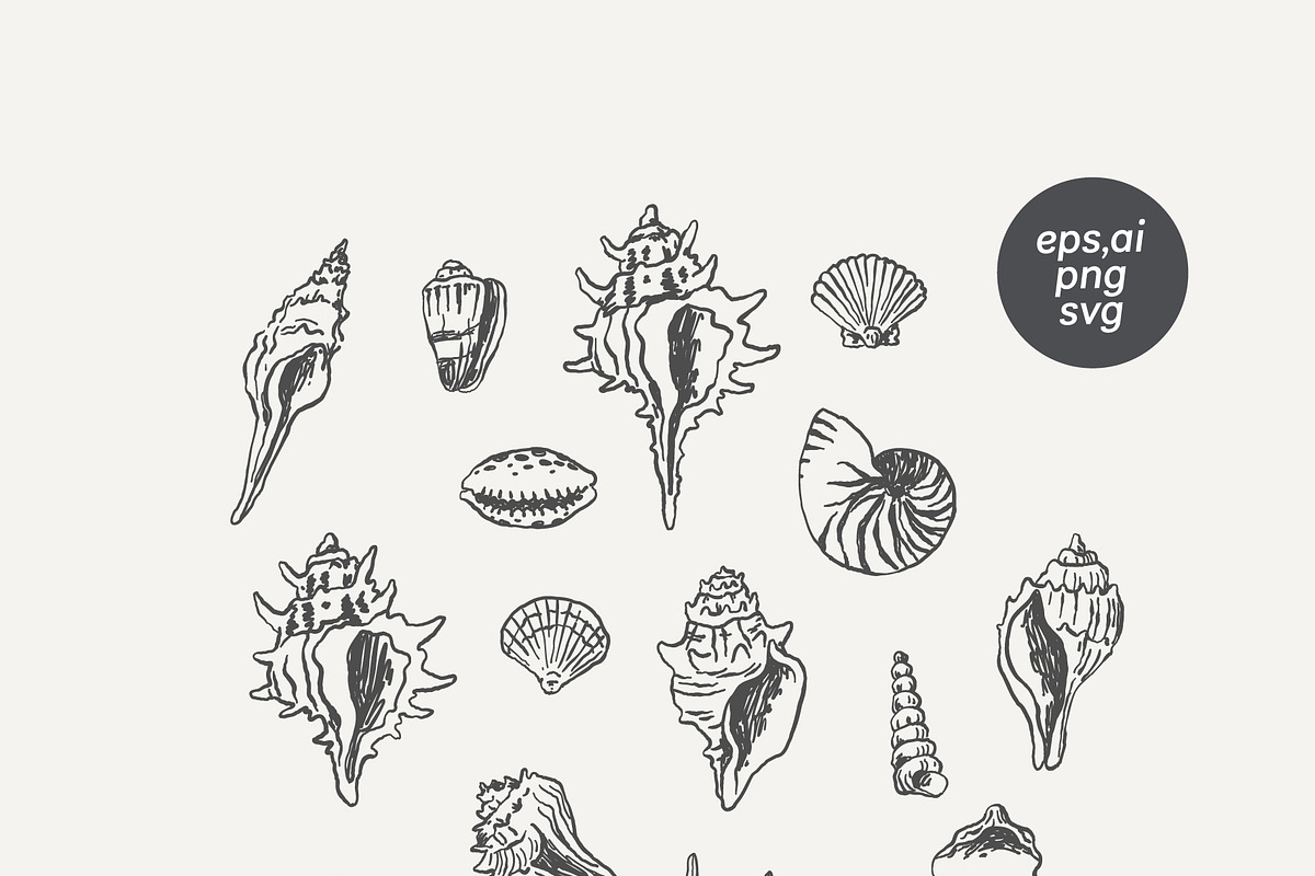 Vintage Coastal Sketches Bundle, an Outline Icon by Anastasiya Klempach (Photo 6 of 14)