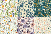 Meadow Floral Digital Paper, a Texture Illustration by DreamPrint404 (Thumbnail 7 of 7)