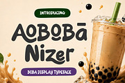 Aoboba Nizer - Boba Display Font, a Handwritten Font by productype1 (Thumbnail 1 of 11)