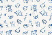 Breakfast food on seamless patterns, a Pattern Graphic by Good Studio (Thumbnail 4 of 11)