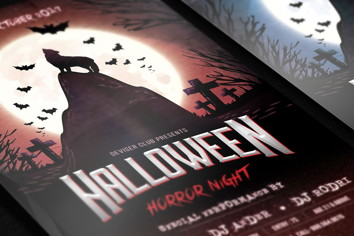 Halloween Party Flyer Template, a Flyer Template by ThemeDevisers (Photo 2 of 3)