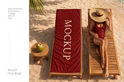 Summer Beach Towel Mockup Set, a Household Mockup by Country4k (Thumbnail 1 of 5)