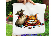 Quirky Christmas Grumpy Cat Clipart, an Illustration by OK Design (Thumbnail 5 of 6)