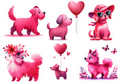 Dog Silhouette Love Summer Clipart, an Illustration by Designworld (Thumbnail 5 of 6)