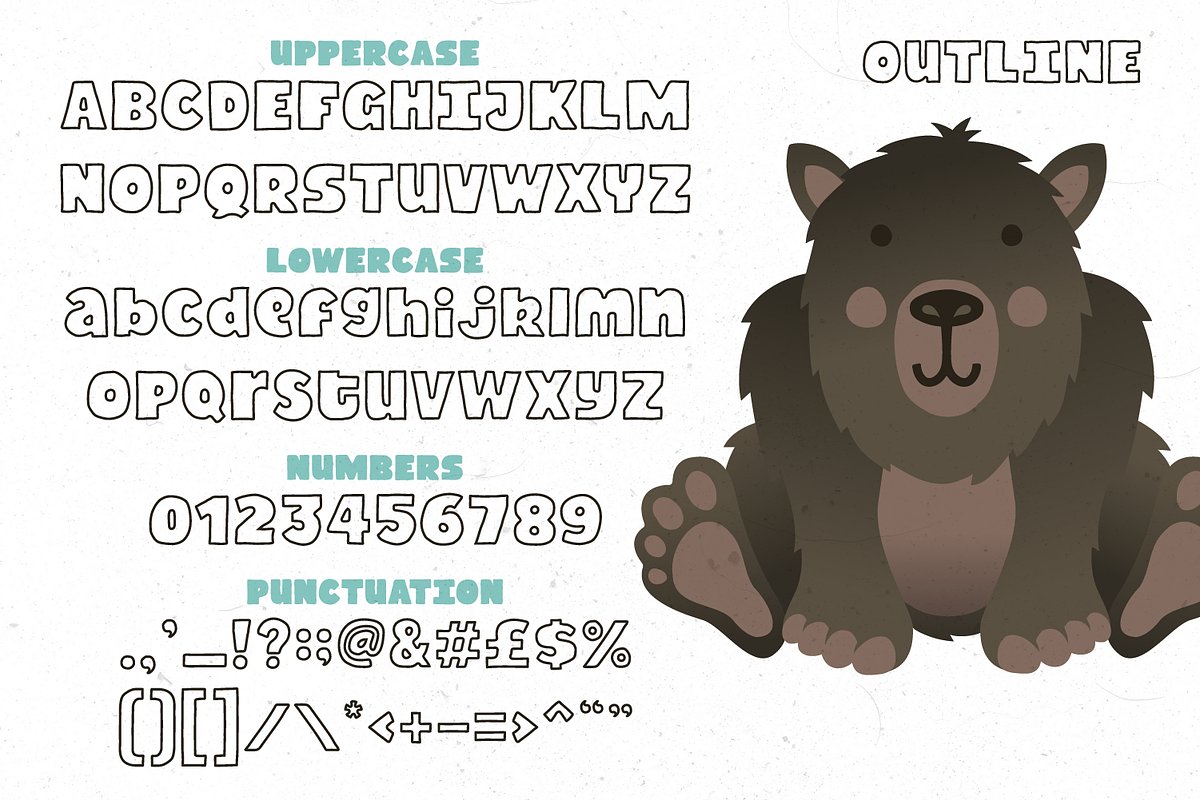 BEAR HUNT Playful Typeface, a Font by Alex-Banks Type (Photo 3 of 5)