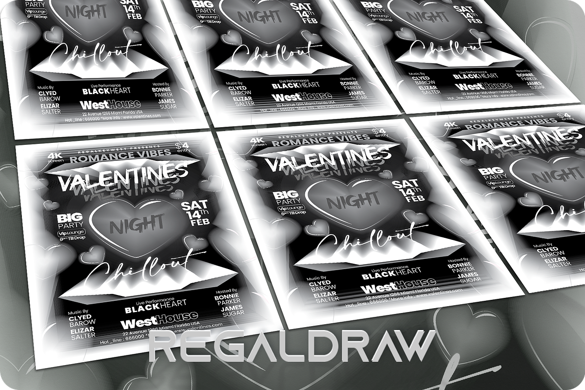 Valentines Flyer, a Flyer Template by regalDRAW (Photo 4 of 4)