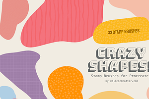 Crazy Shapes Procreate 33 Brushes