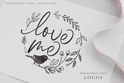 Handwriting Font and Botanicals, a Script Font by pixelcolours (Thumbnail 2 of 10)