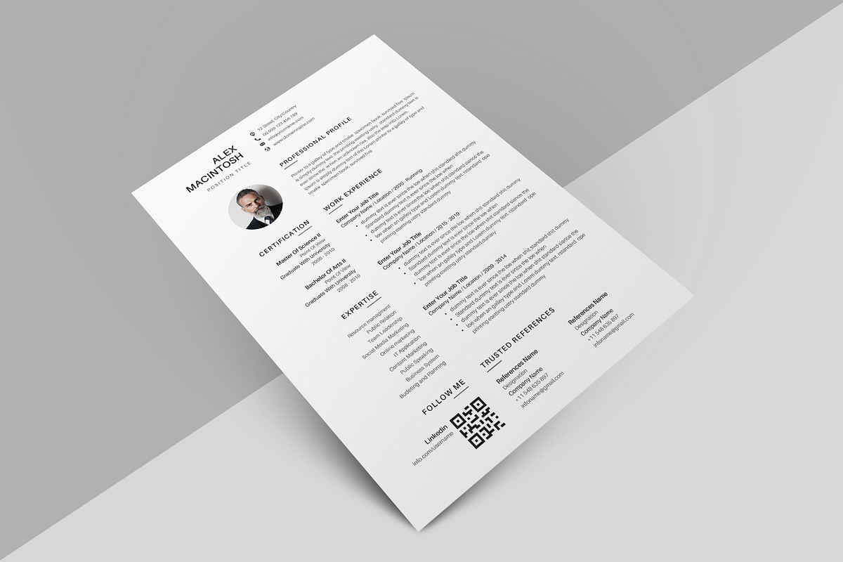 Resume/CV, a Resume Template by Creatune (Photo 3 of 4)