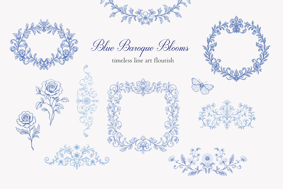 Vintage Floral Bundle, an Object Illustration by studioequinox (Photo 40 of 65)