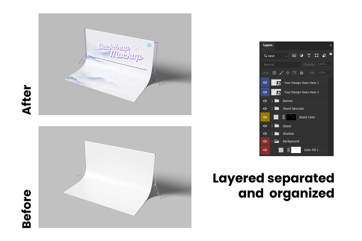 Clean Backdrop Mockup, an Advertising Mockup by My Code Std (Photo 6 of 6)