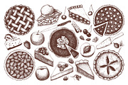 Fruit Cake & Berry Pie Collection, a Food Illustration by Yevheniia (Thumbnail 2 of 8)