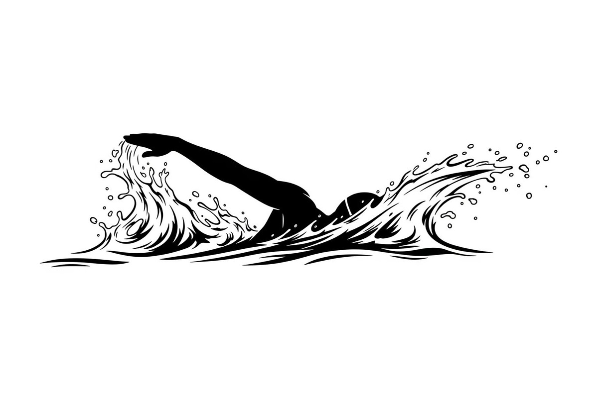 Swimming Sport Silhouette Vector Bun, an Illustration by jahid234 (Photo 29 of 51)