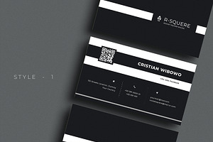 Black White Business Card - V.13