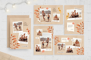 Summer Family Photo Card Template