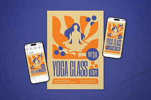 Yoga Class Promotion Flyer Set, a Flyer Template by The Good Store