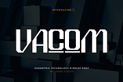 Vacom – Geometric Technology Display, a Sans Serif Font by Artiveko (Thumbnail 1 of 8)